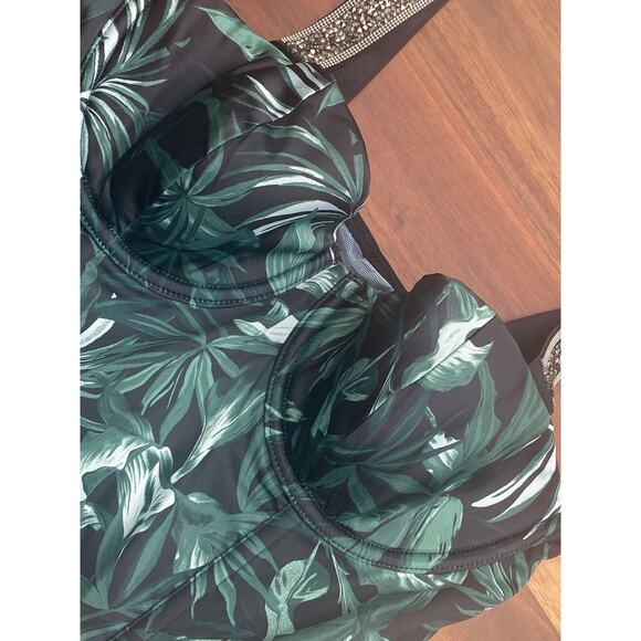 Victoria's Secret Corset Bra Top 34B Very Sexy Push Up Rhinestone Strap - Picture 2 of 12